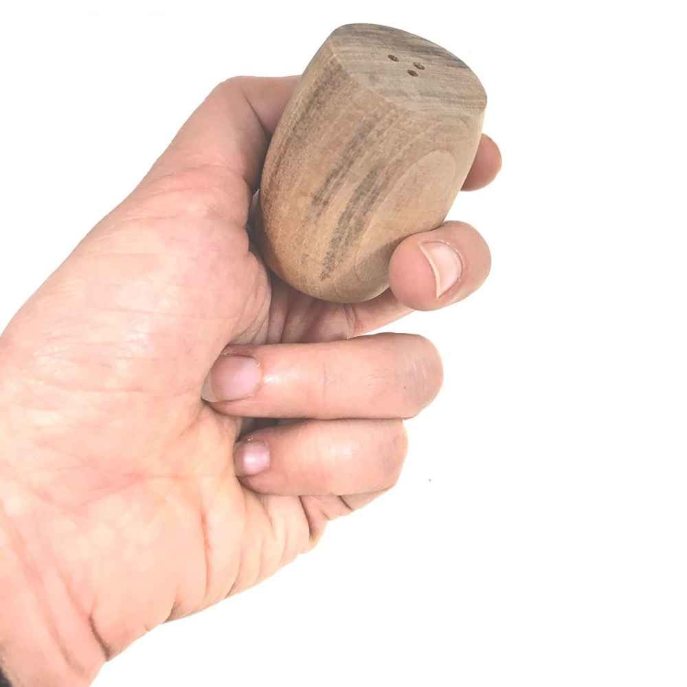 نمکدان و فلفلدان چوبی لاله (3 عددی)