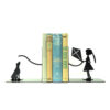 جاکتابی فلزی طرح دختر و سگ ایرانی - مناسب برای ایده‌های هدیه