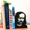 جاکتابی طرح پرتره مهدی اخوان ثالث از آثار هنری فلزی ایرانی - مناسب برای کتابخانه‌های شخصی