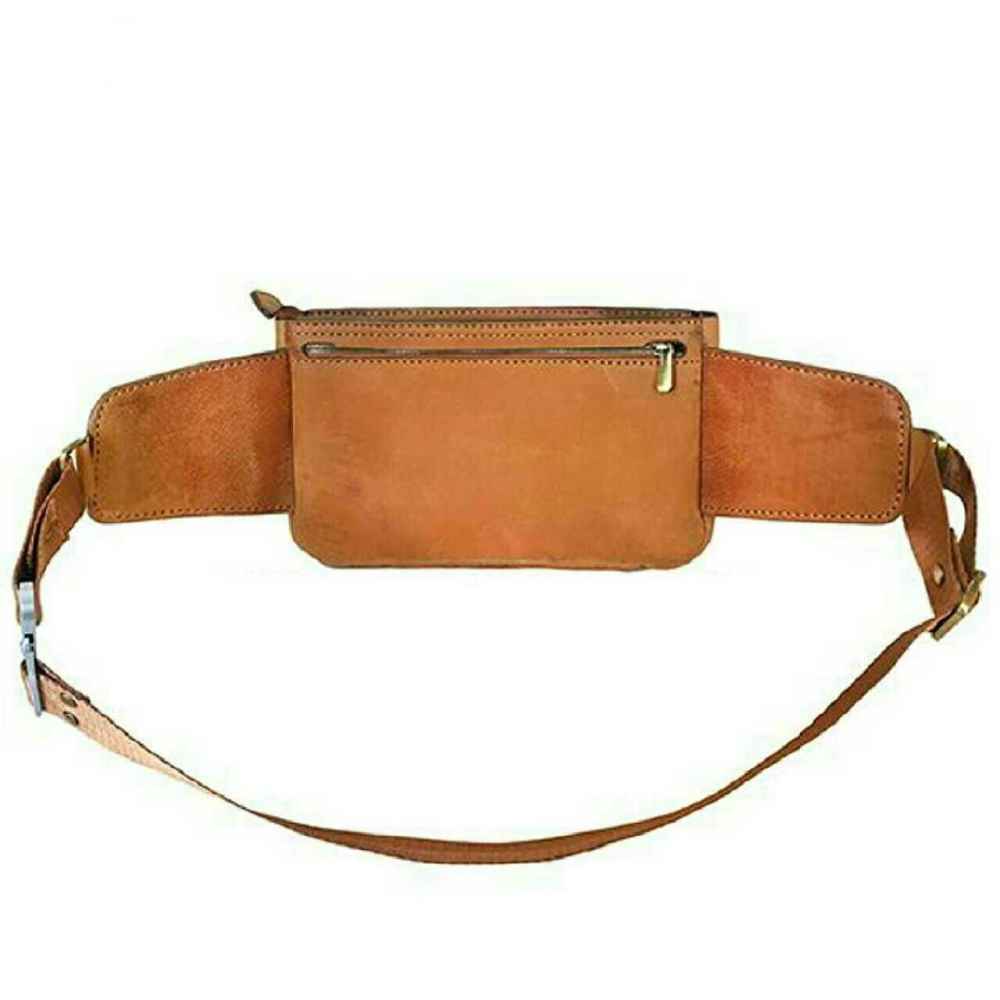 کوله پشتی مردانه از جنس چرم طبیعی با کمربند قابل تنظیم – مناسب برای فعالیت‌های خارج از منزل