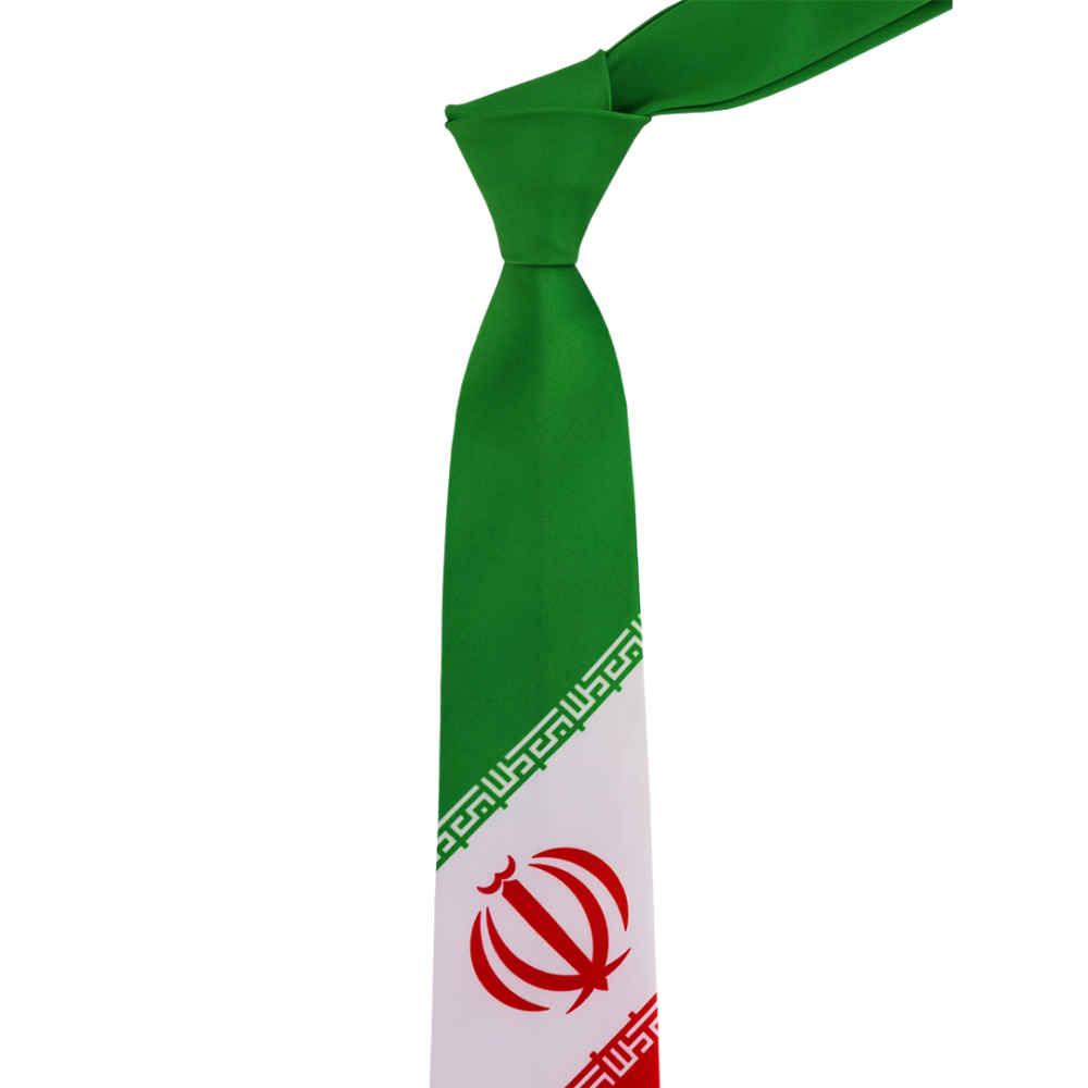 کراوات مردانه – طرح هنری الهام گرفته از هنر ایرانی با طرح پرچم ایران