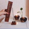 جا عود چوبی – مدل گل (مجموعه ۲ عددی)