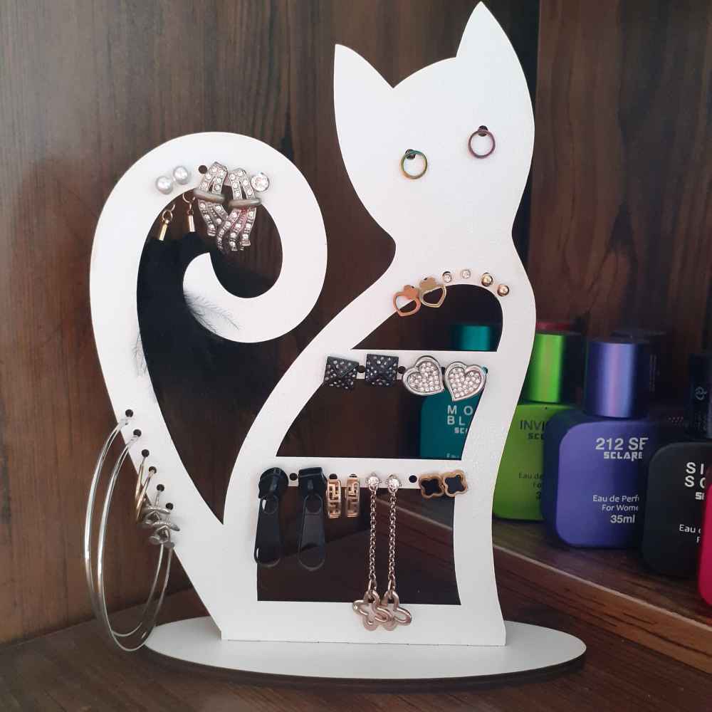جا جواهری چوبی طرح گربه (2 عدد)