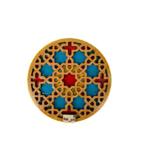 زیرلیوانی چوبی هندسی طرح افرا (۲ عدد)