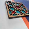 ست دو عددی زیر لیوانی چوبی هندسی – نقوش تینا، استایل بوهو