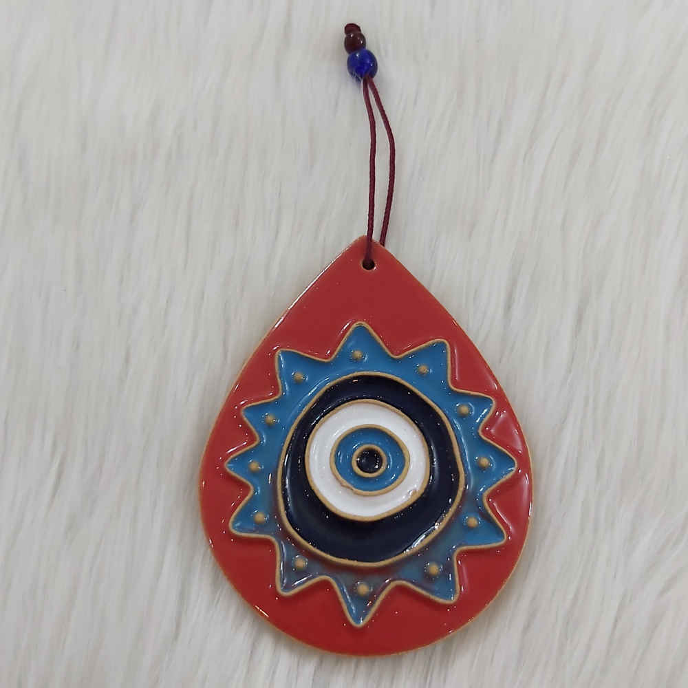 سفال دیواری طرح چشم زخم مدل حرز