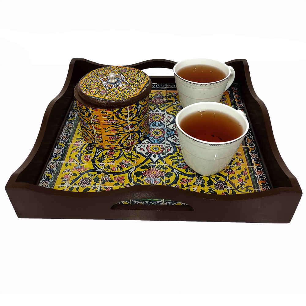 سینی هنری – گرمیِ چای در سینیِ طبیعت