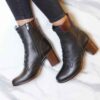 چکمه‌های چرمی زنانه تا مچ پا - مدل ۱۱۴