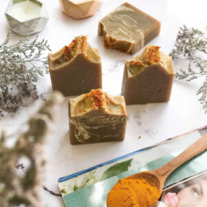 صابون طبیعی برای پوست چرب با زردچوبه (6 عدد)