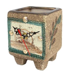 گلدان مدل ساعت رومیزی سرامیکی