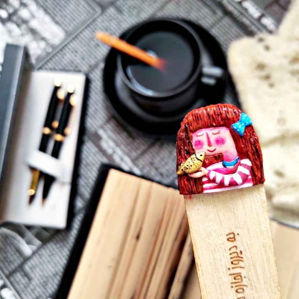 مدل بوکمارک چوبی الهام گرفته از ایران برای دختر