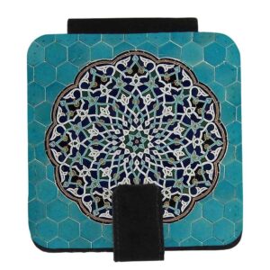 آینه جیبی با طرح نهال الهام گرفته از هنر ایرانی