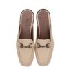 کفش زنانه چرم طبیعی مدل Mules مدل Croco