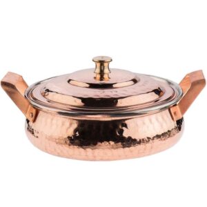 ماهیتابه مسی ایرانی – دست‌ساز با درب (مدل آرش)