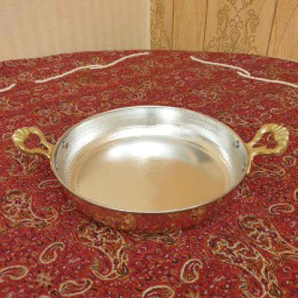 ماهیتابه مسی دست‌ساز ایرانی – طرح آذین
