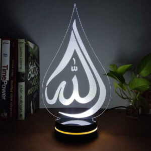 چراغ خواب ال ای دی سه بعدی اسلامی با طرح الله