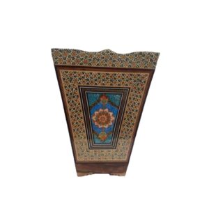 سبد زباله چوبی ایرانی – مدل خاتمکاری مهسا