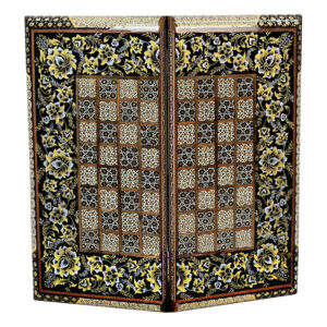 تخته شطرنج چوب خاتمکاری فارسی مدل ختایی