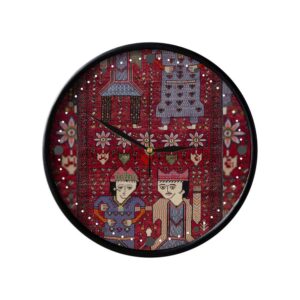 ساعت دیواری آنالوگ طرح‌دار با الهام از سبک ایرانی – عشق