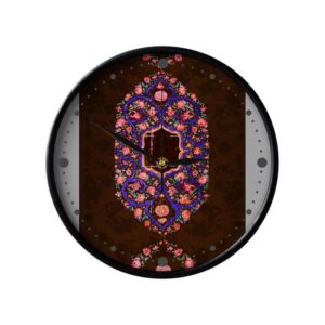 ساعت دیواری آنالوگ طرح‌دار با الهام از سبک ایرانی – خرما