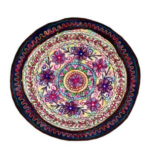 رومیزی گرد دست‌دوز مدل کیان