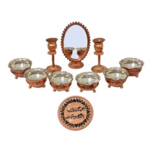 ظروف هفت سین مسی آینه دار مناسب برای عید نوروز اریکا