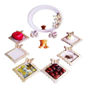 ظروف هفت سین آینه دار مناسب برای عید نوروز (پروانه) (10 عدد)