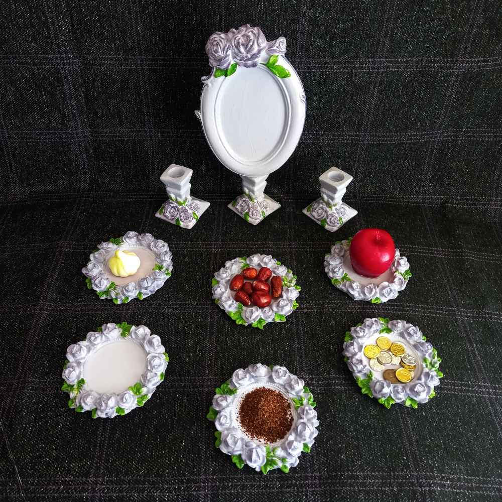 ظروف هفت سین مناسب برای جشن نوروز گل رز (9 عدد)
