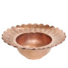 آفتابه مسی تزئینی ایرانی با کاسه لگن دار – مدل توپی