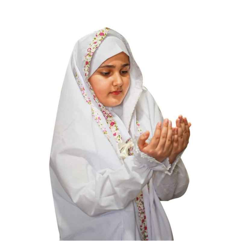 ست چادر دخترانه اقتصادی طرح تکلیف آستین‌دار (۱۵ عدد)