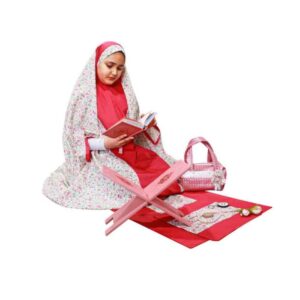 ست چادر دخترانه آستین دار جشن تکلیف مدل گلین