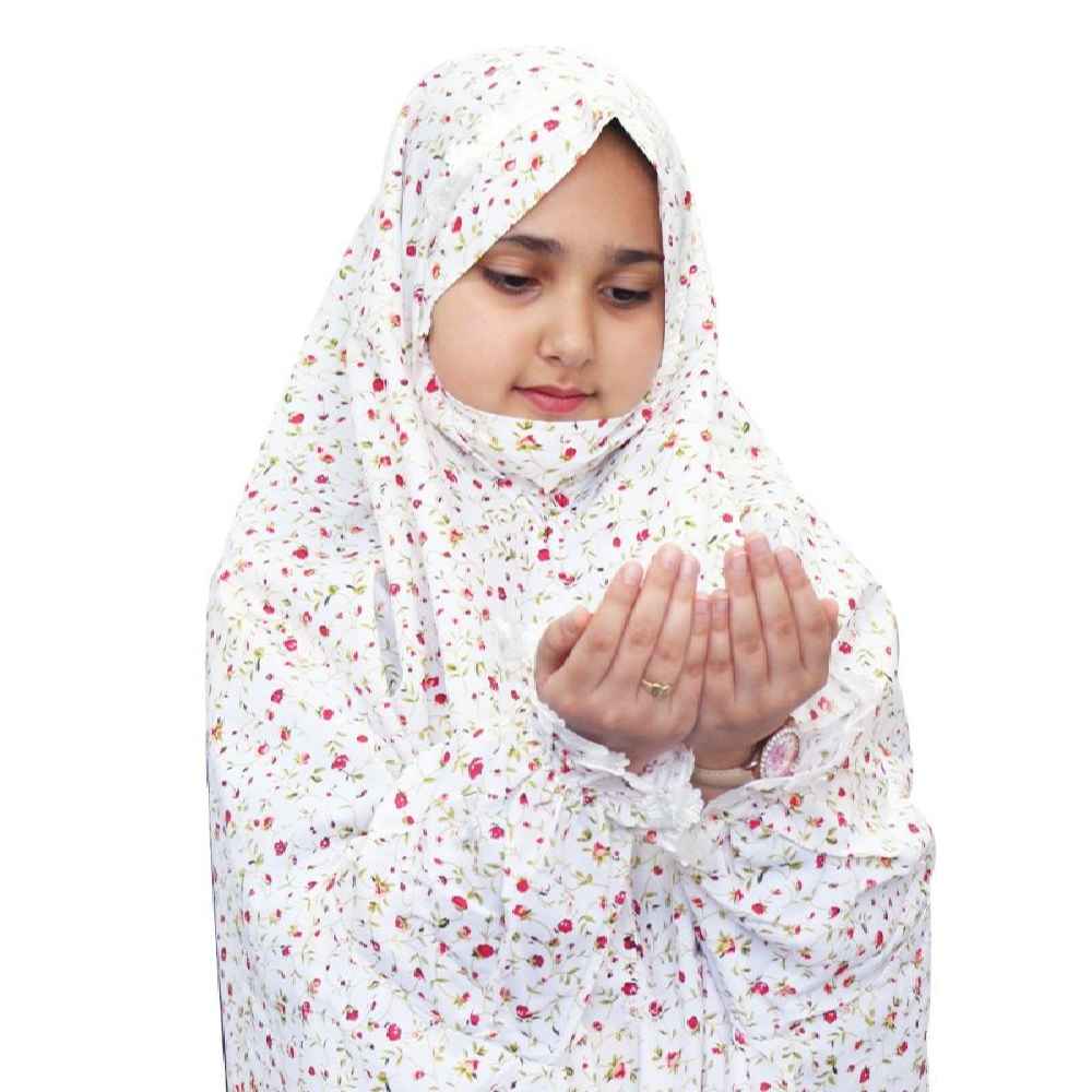 ست چادر مجلسی دخترانه طرح تکلیف آستین دار مدل گلدار