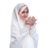 اسلیمی نماز چادر دخترانه سفید مدل بهاره