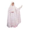 مدل شکوفه چادر نماز دخترانه سفید اسلامی