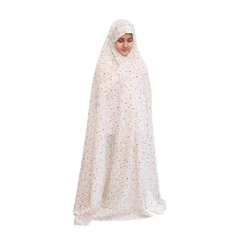 مدل شاپرک نماز چادر دخترانه سفید اسلامی