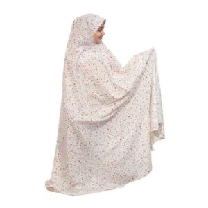 مدل شاپرک نماز چادر دخترانه سفید اسلامی
