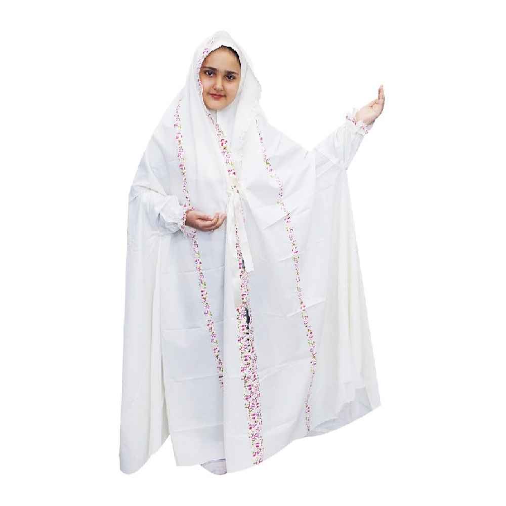 نماز سپید دخترانه اسلامی مدل چادر یاسمین