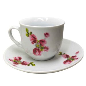 سرویس فنجان و نعلبکی ایرانی طرح شکوفه چینی (12 پارچه)