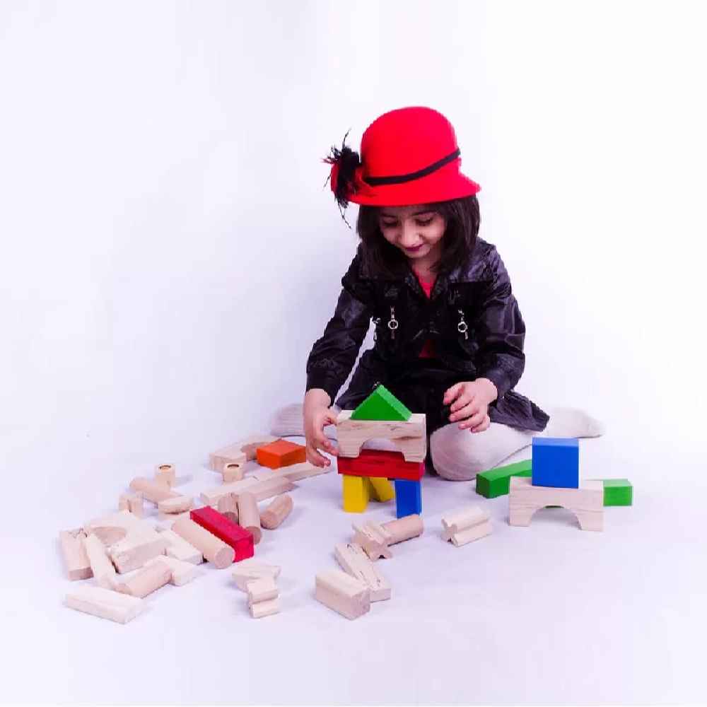 پازل فکری هندسی چوبی ۵۰ تکه – چالش جامع