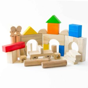 پازل فکری هندسی چوبی ۵۰ تکه – چالش جامع