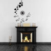 ساعت دیواری سه بعدی مینیمالیستی با طرح‌های خوشنویسی فارسی - عشق