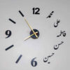 ساعت دیواری سه بعدی اسلامی طرح مینیمالیستی پنجتن