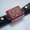 دستبند چرمی اسلامی مدل ضامن آهو