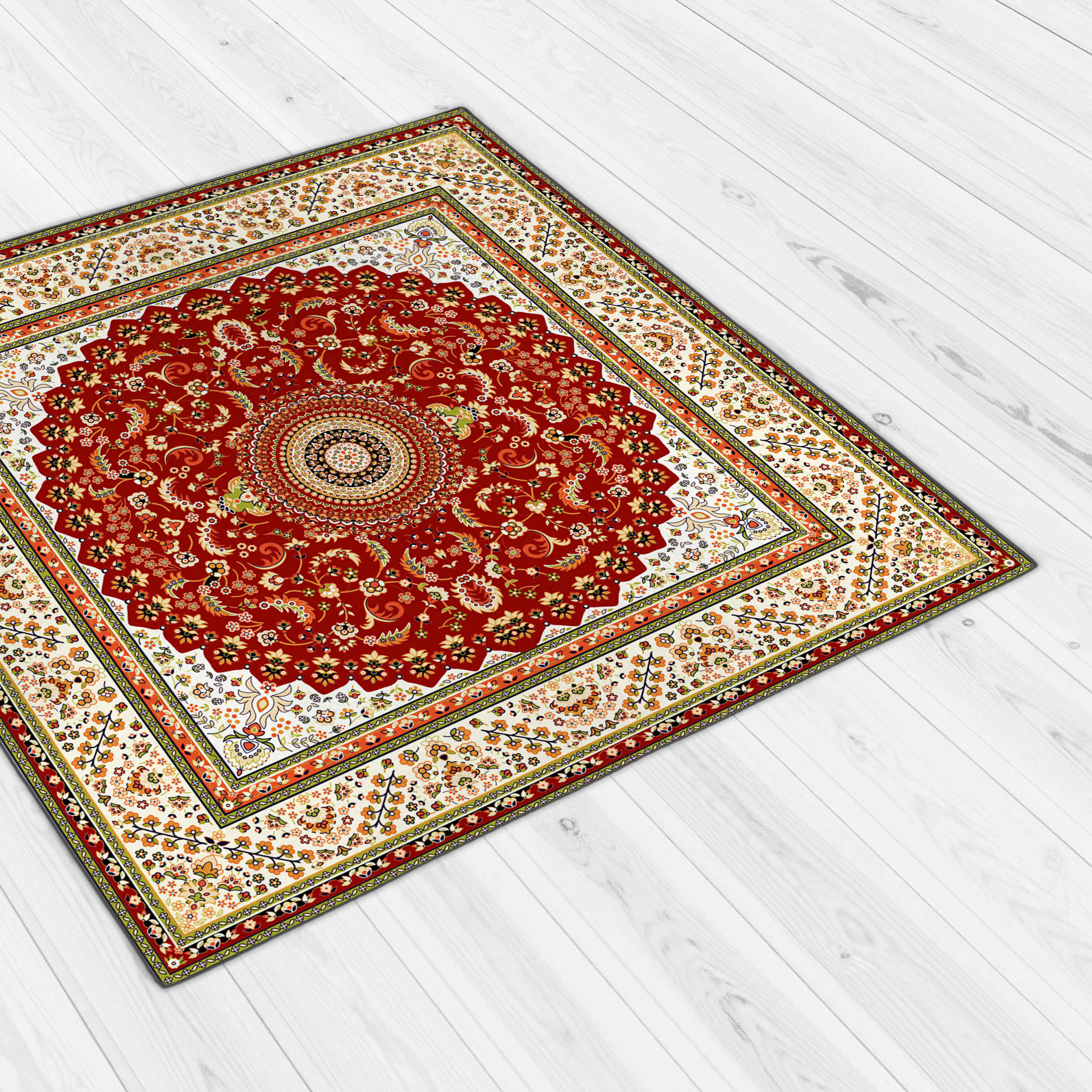 رومیزی مخمل طرح الهام گرفته از ظرافت ایرانی زرین