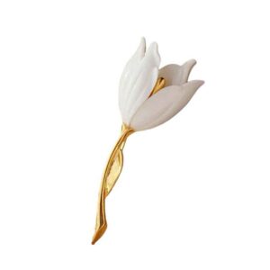 سنجاق سینه گل – مدل لاله استیل