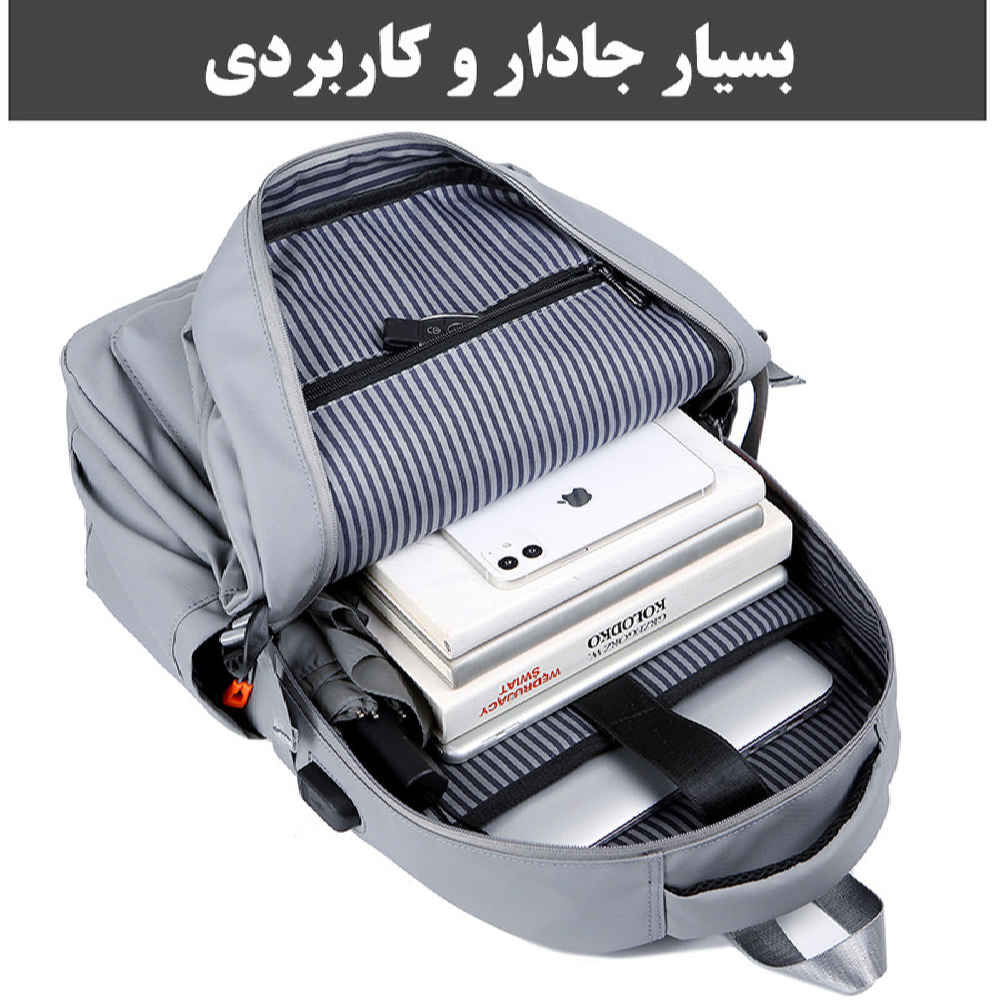 کوله پشتی لپ تاپ مشکی 15.6 اینچی مدل Amika