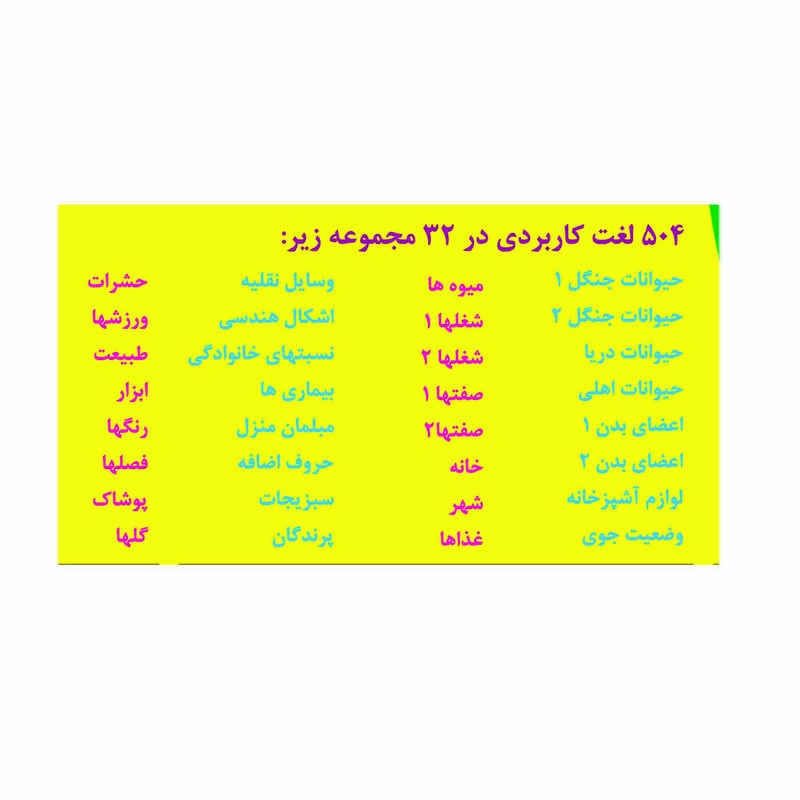 فلش کارتهای یادگیری ۵۰۴ کلمه رایج فرانسوی به همراه ترجمه فارسی
