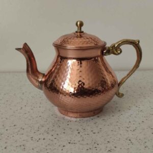 قوری مسی ایرانی دست‌ساز و چکش‌کاری شده