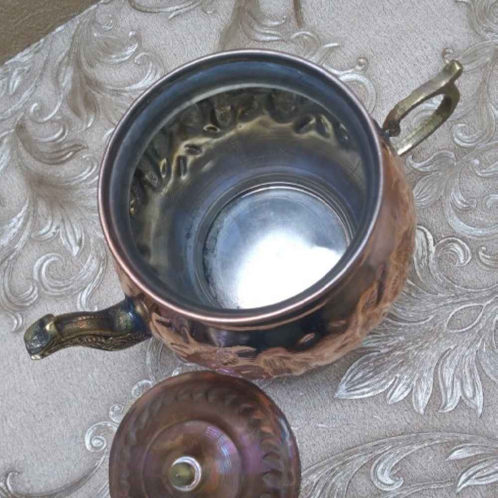 قوری مسی ایرانی سوشیانس دستساز و چکشکاری شده