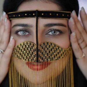 ماسک دست‌ساز بتوله – مدل برقع خلیجی اصل